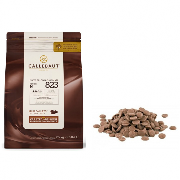 Callebaut Gomme au chocolat au lait 33.6 % 1Kg