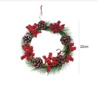 Couronne de Noël de 22 cm