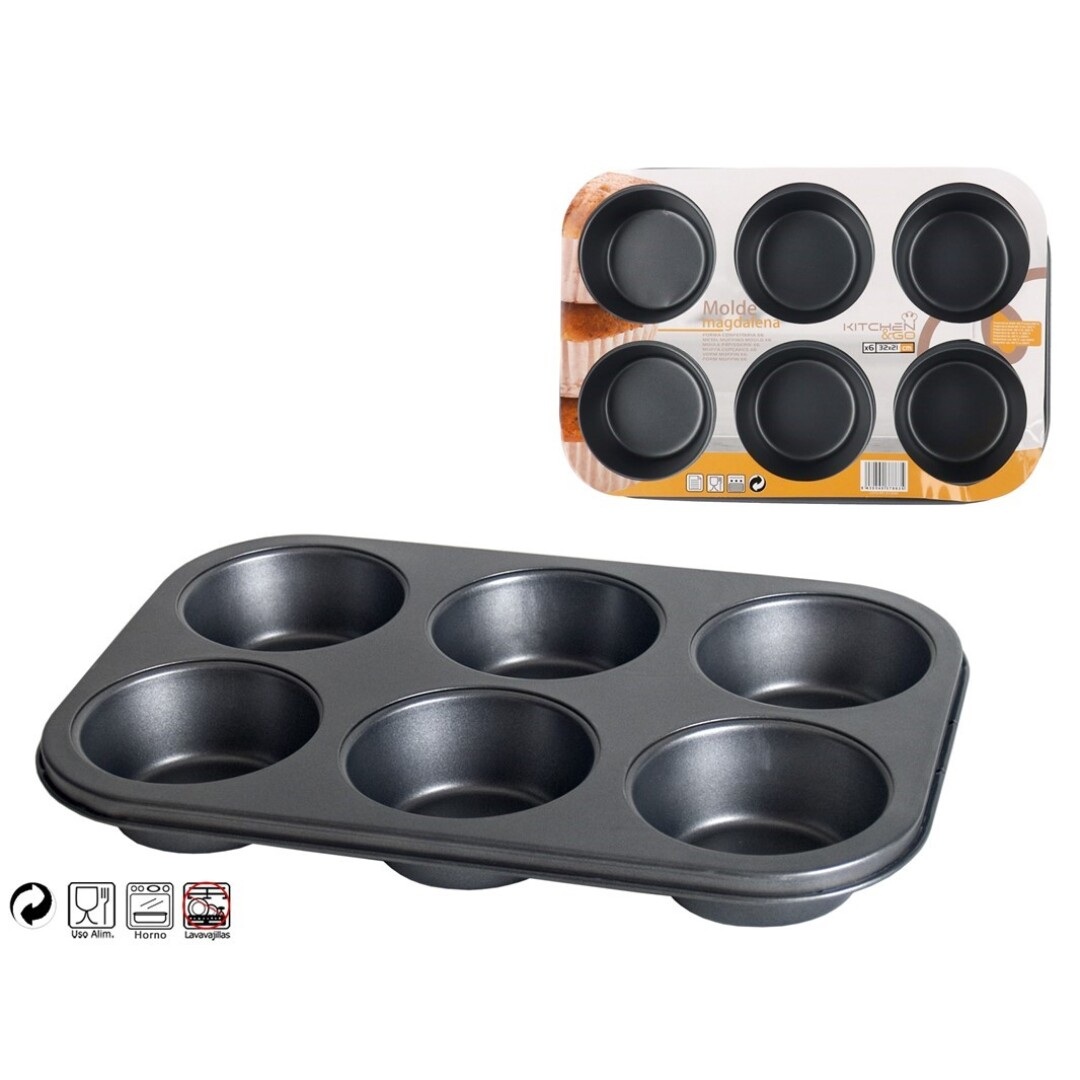 Forme Métal 6 Cupcakes 90x40x65mm