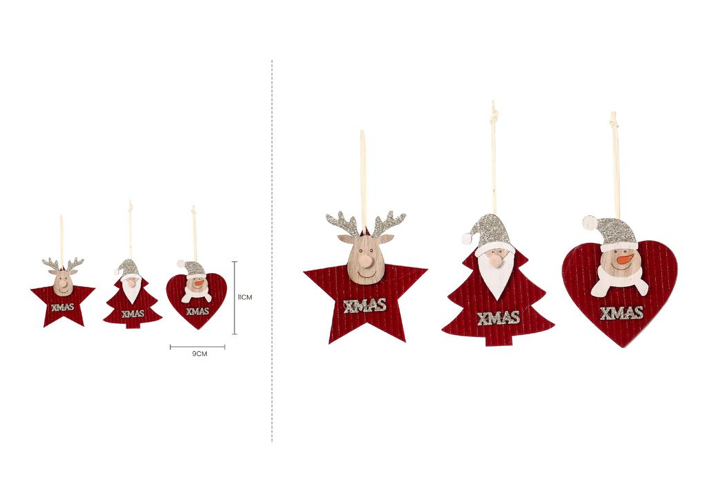 Pendentif Noël 9x11cm