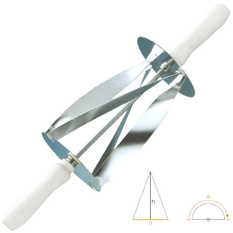 Coupe-croissant en acier inoxydable 180 x 200 mm