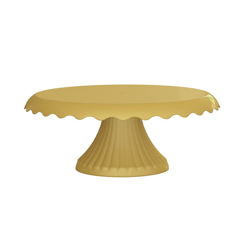Présentoir à gâteau en dentelle dorée de 22 cm