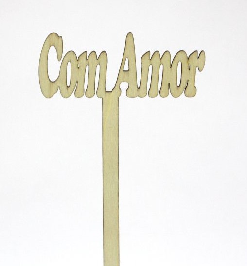 Surmatelas en bois avec amour 10x24cm Sc.6