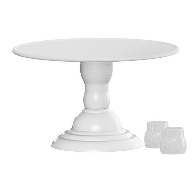 Présentoir à gâteau Royale blanc uni de 32 cm
