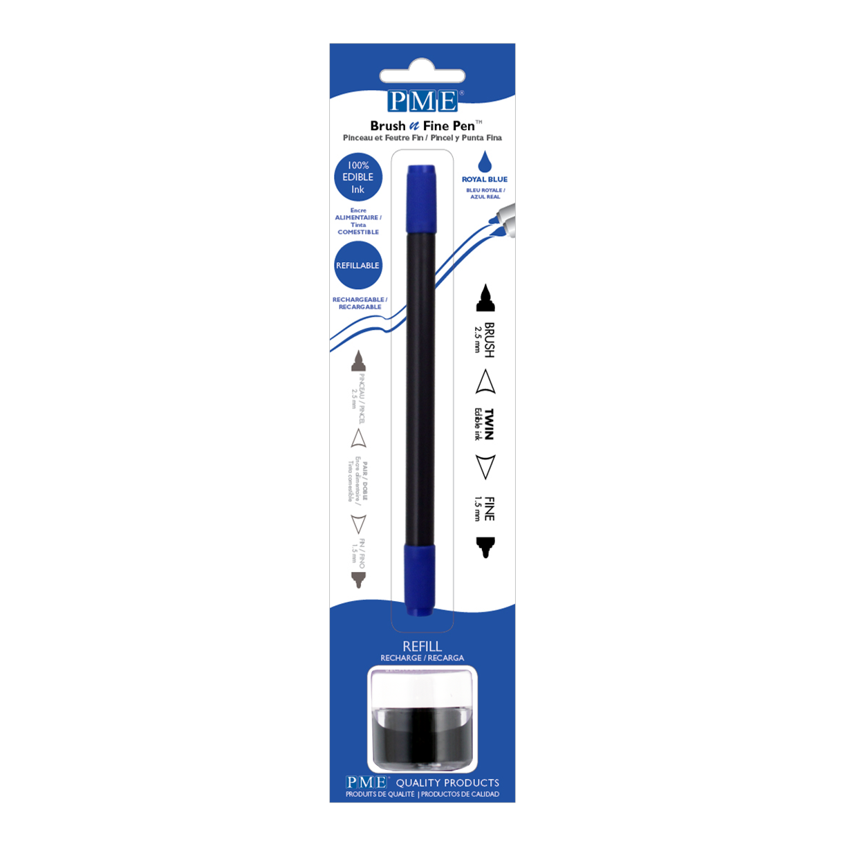 Marqueur à encre bleue rechargeable PME (2