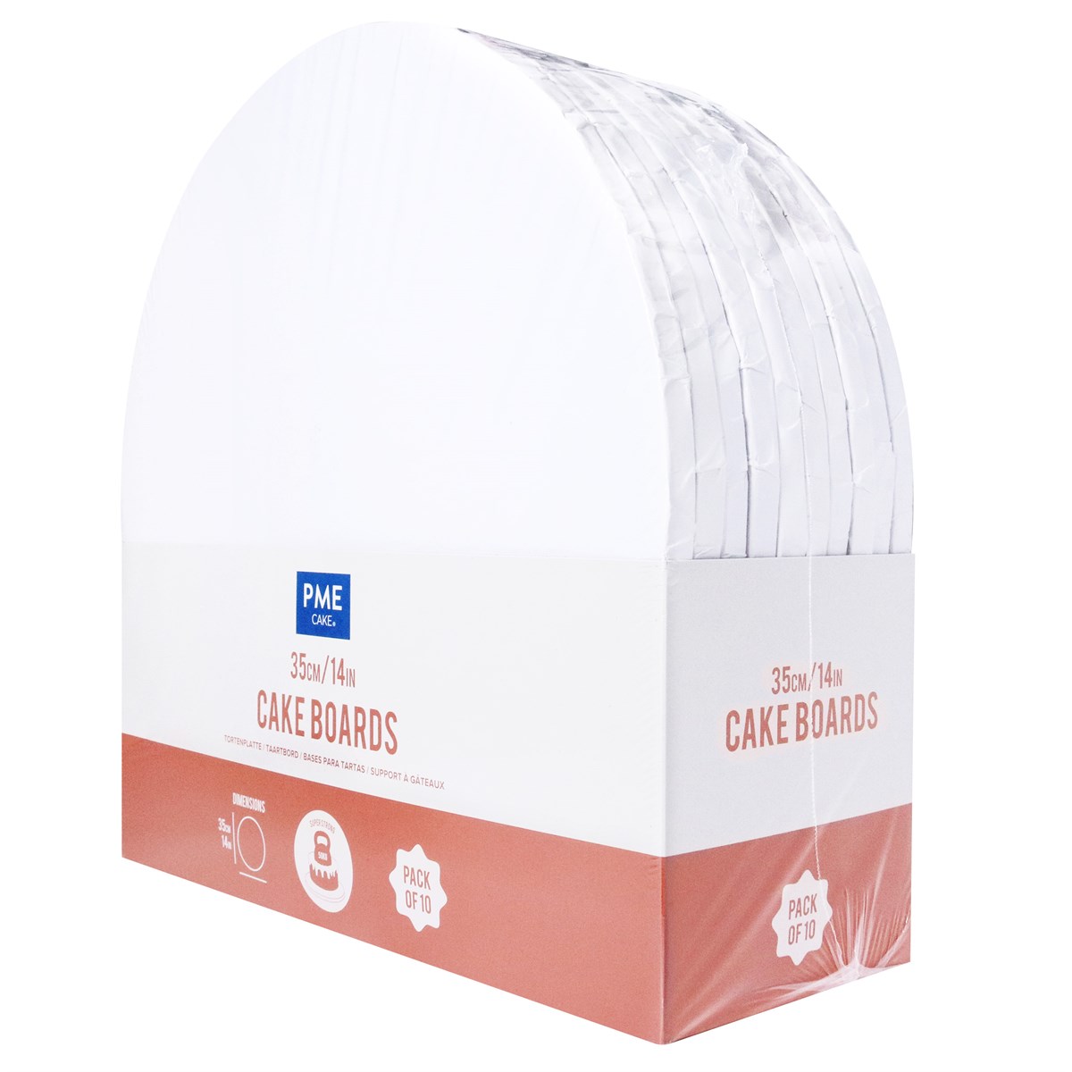 Base enduite blanche PME 35 x 1,2 cm (paquet de 1)