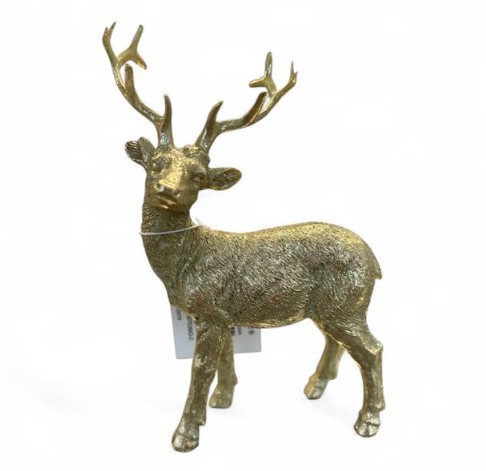 Cerf doré marfinite 14x8cm