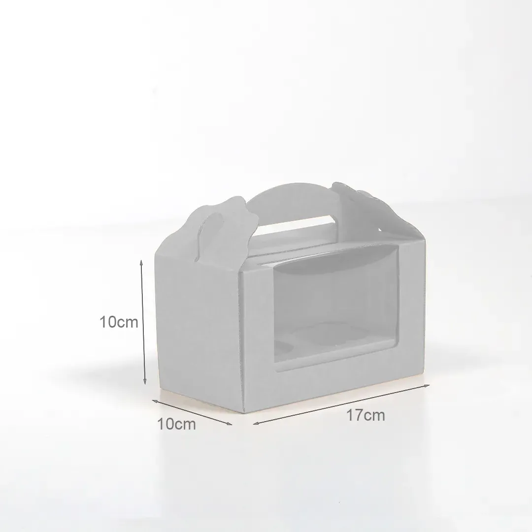 Boîte pour 2 Cupcakes 17x10x10 Micro Blanc