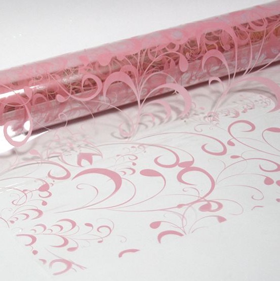 Fleurs en cellophane rose 80x50mt