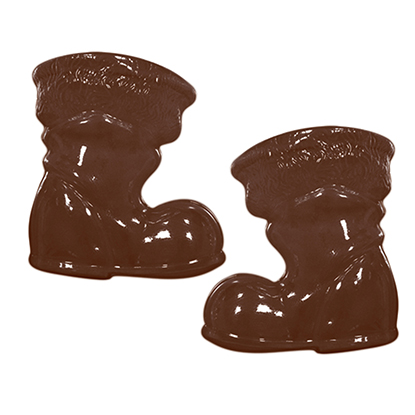 Moule en acétate pour bottes du Père Noël, 2 pièces.