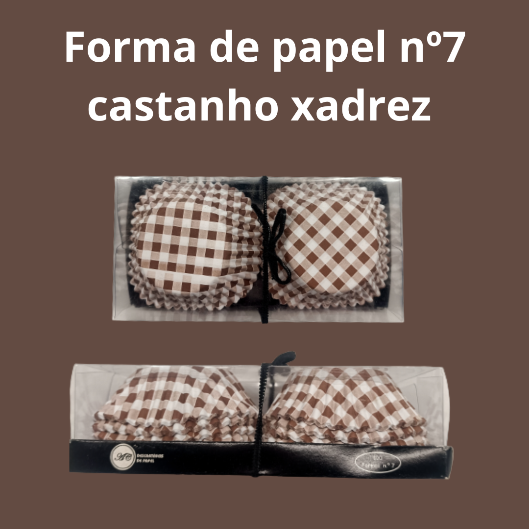 Formulaire papier n° 7 Marron à carreaux pqt.100