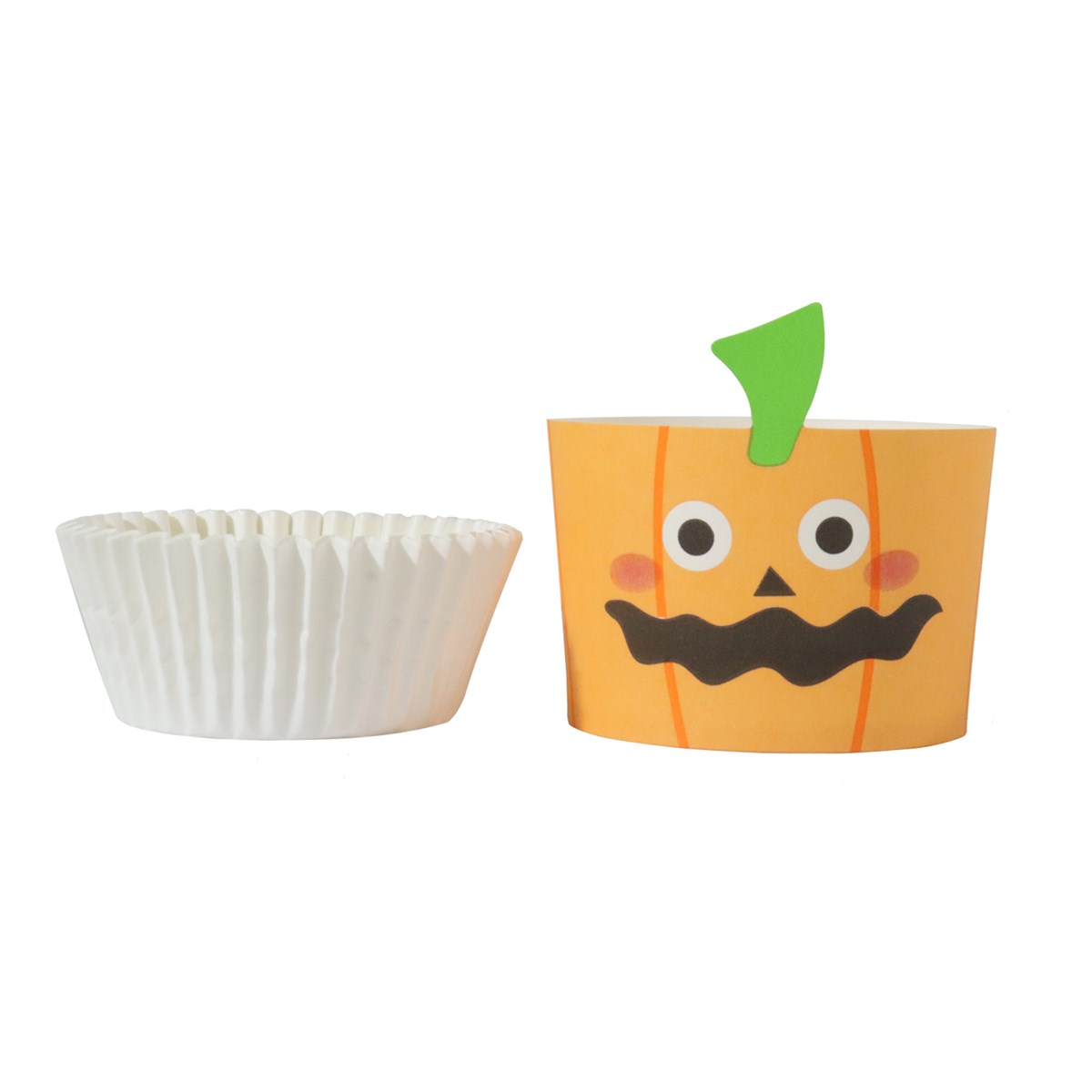 Lot de 12 moules en papier citrouille d’Halloween