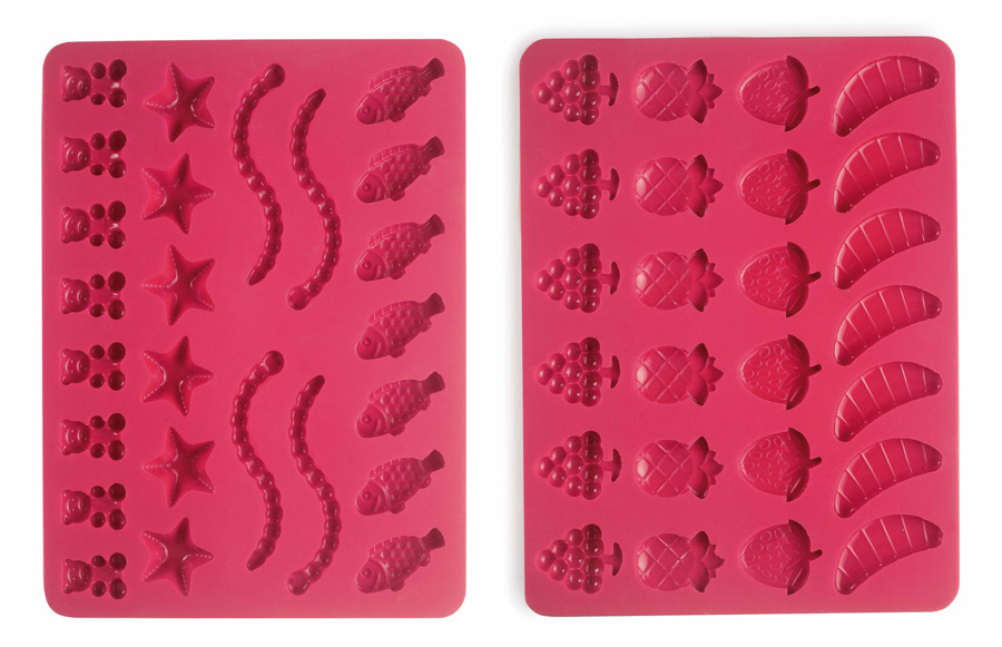 Moule en silicone Animaux et fruits 2 Pz.