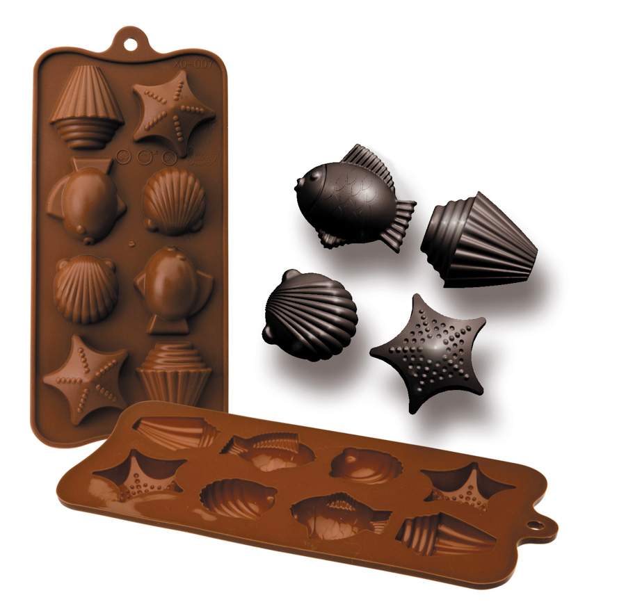 Moule en silicone à motifs marins avec 8 cavités