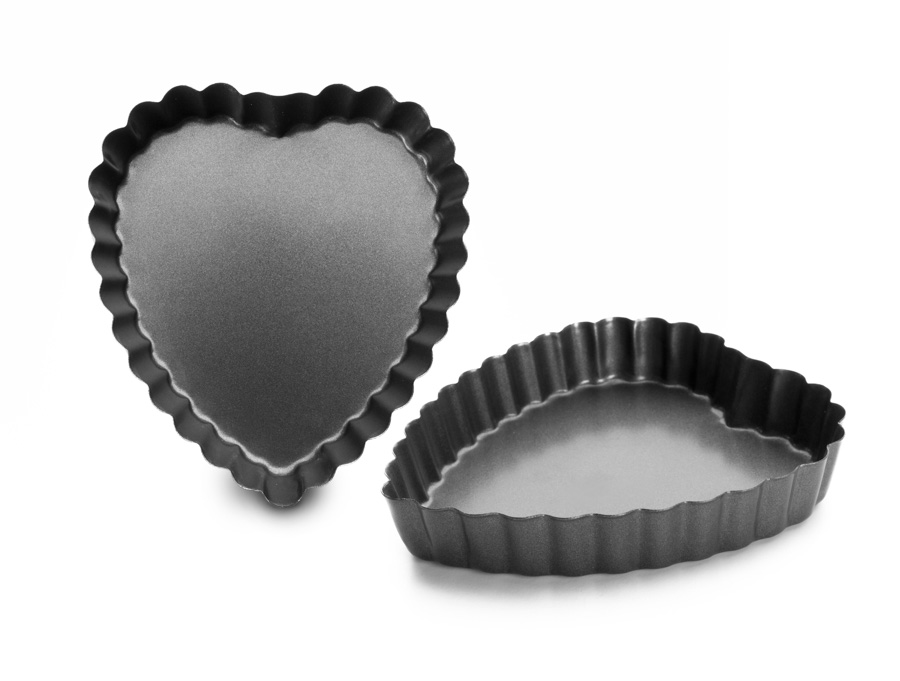 Moule à gâteau antiadhésif en forme de cœur nervuré pour moka