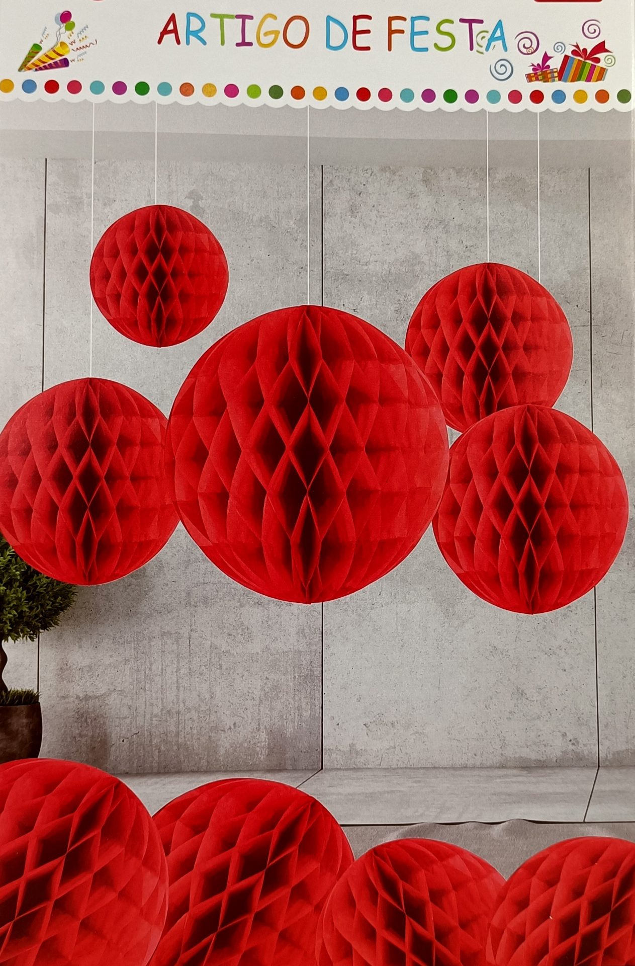 Ballon décoratif rouge 25cm