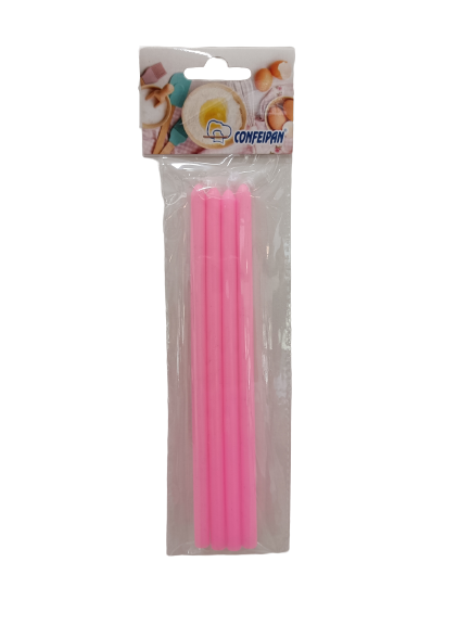 Bougies unies Rose emb.4