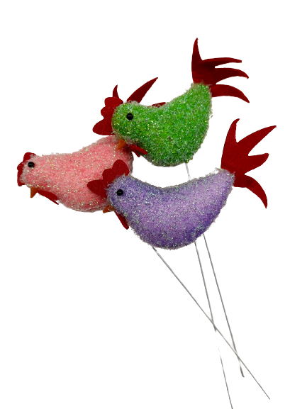 Poulet de Pâques avec brochette 12cm Sc.3