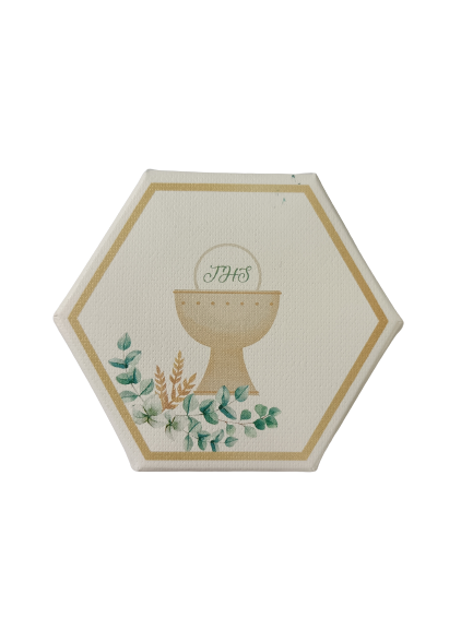 Boîte de communion hexagonale 60x40mm