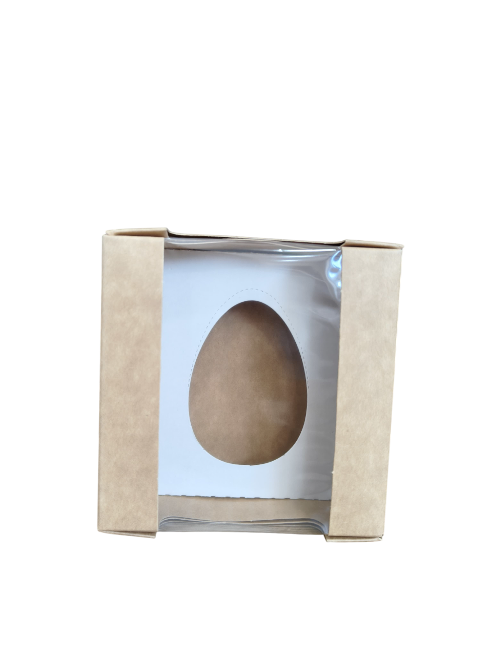 Boîte kraft Voir 1 Voir Oeuf 100g & 150g 10x10x4cm Pack.5