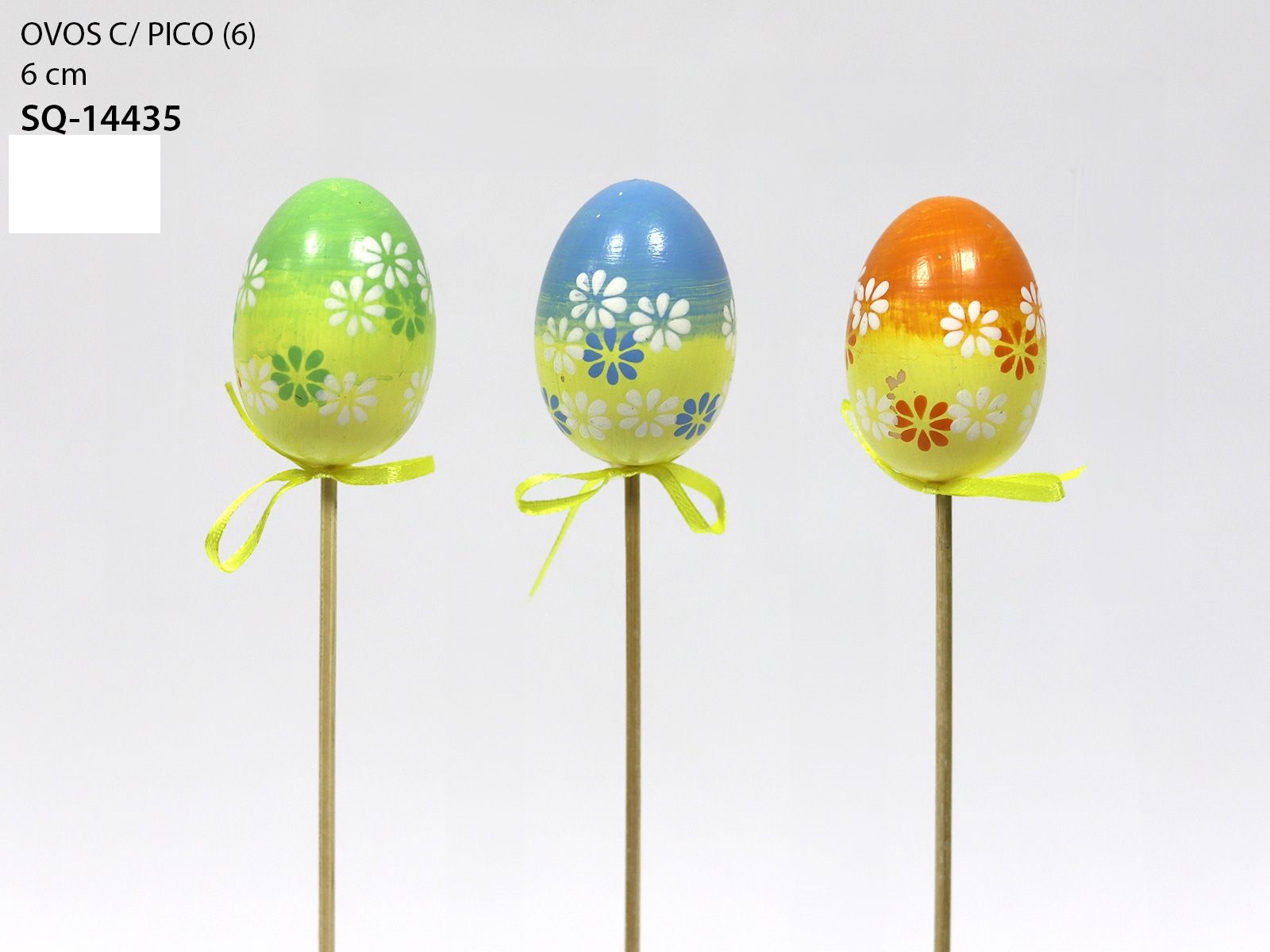 Oeufs de Pâques décorés 6cm Sc.6