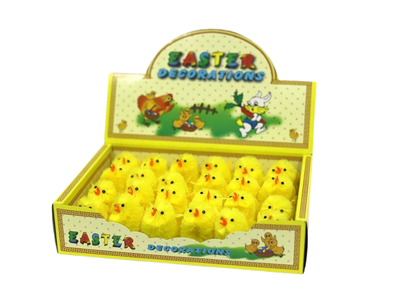 poussin jaune 6cm boîte 24