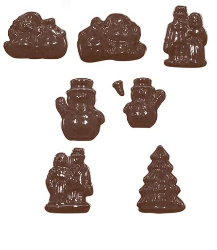 Moule de Noël en acétate 6 mod.
