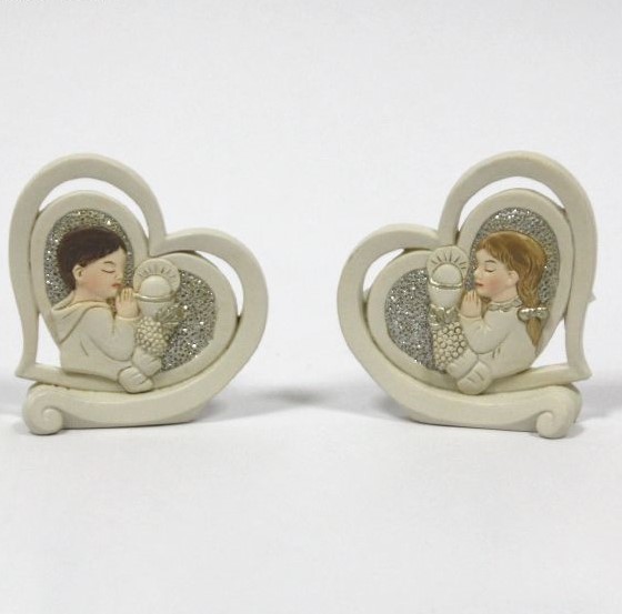 Assiette de Communion Fille/O 6x6cm