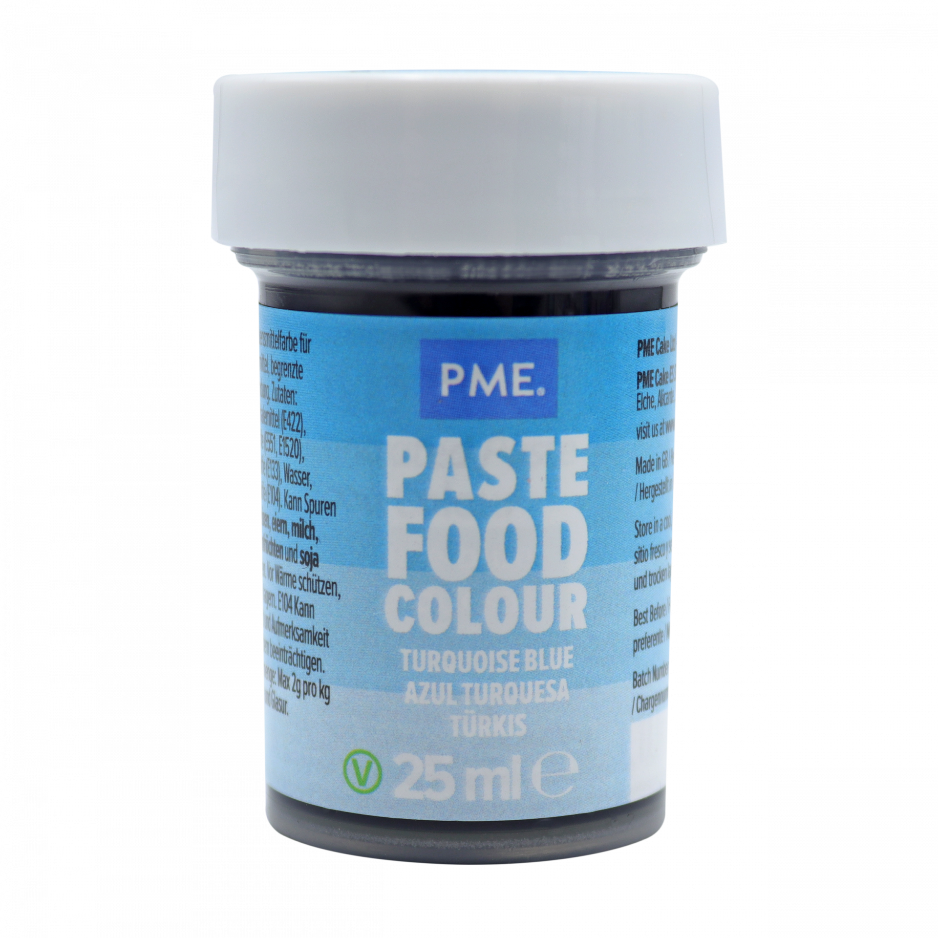 Colorant gel bleu turquoise PME 25 ml