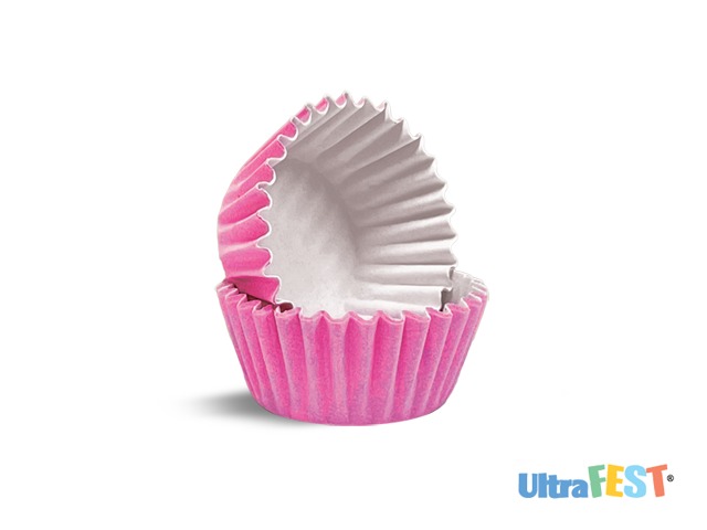 Moule en papier rose gourmand 2.5x2.5x3cm emb.100