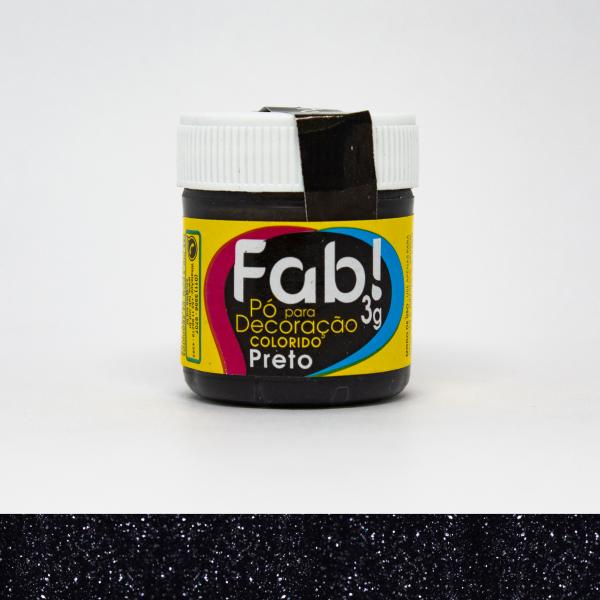 Poudre décorative de couleur noire 3g