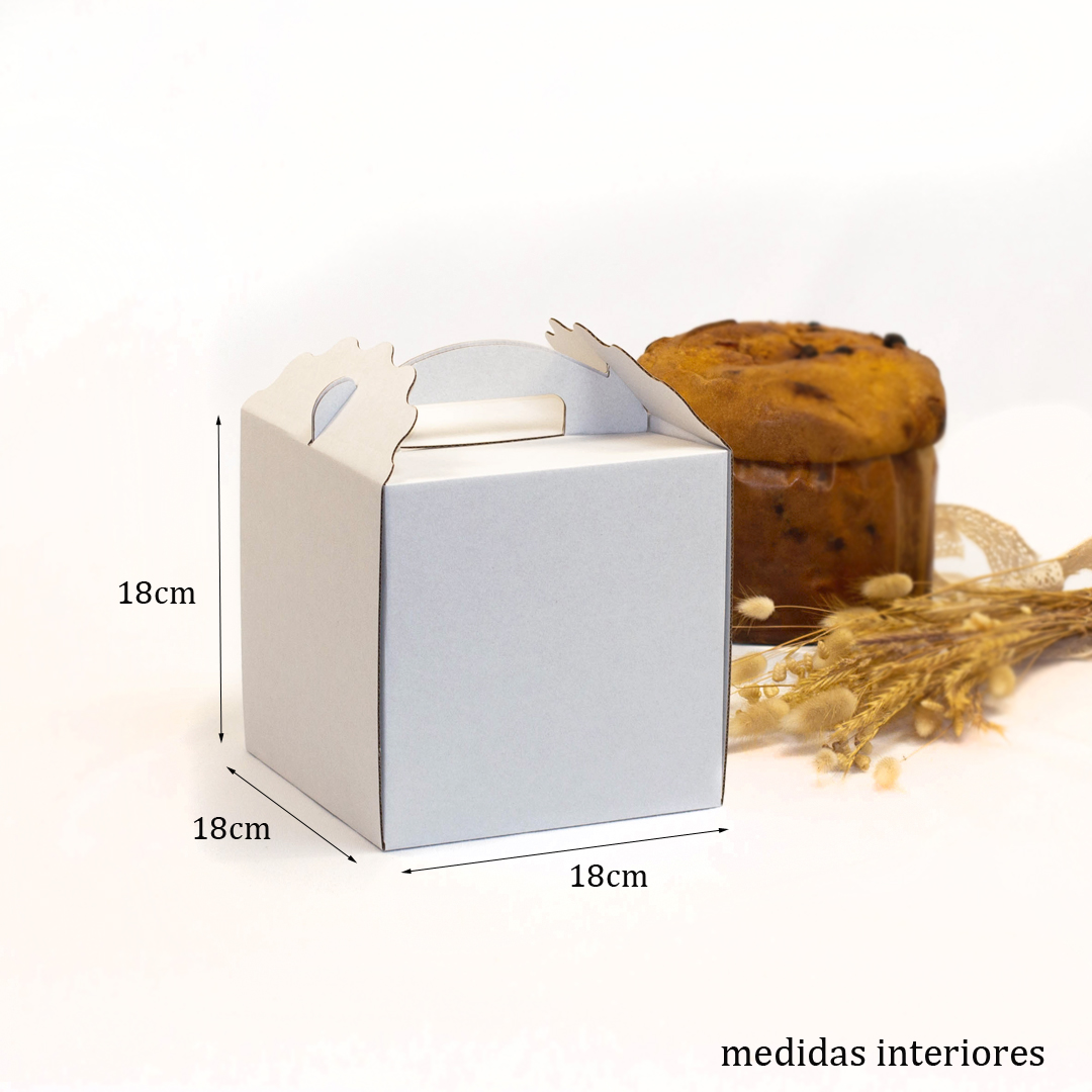 Boîte « Panettone » avec séparateurs 18x18x18 Blanc