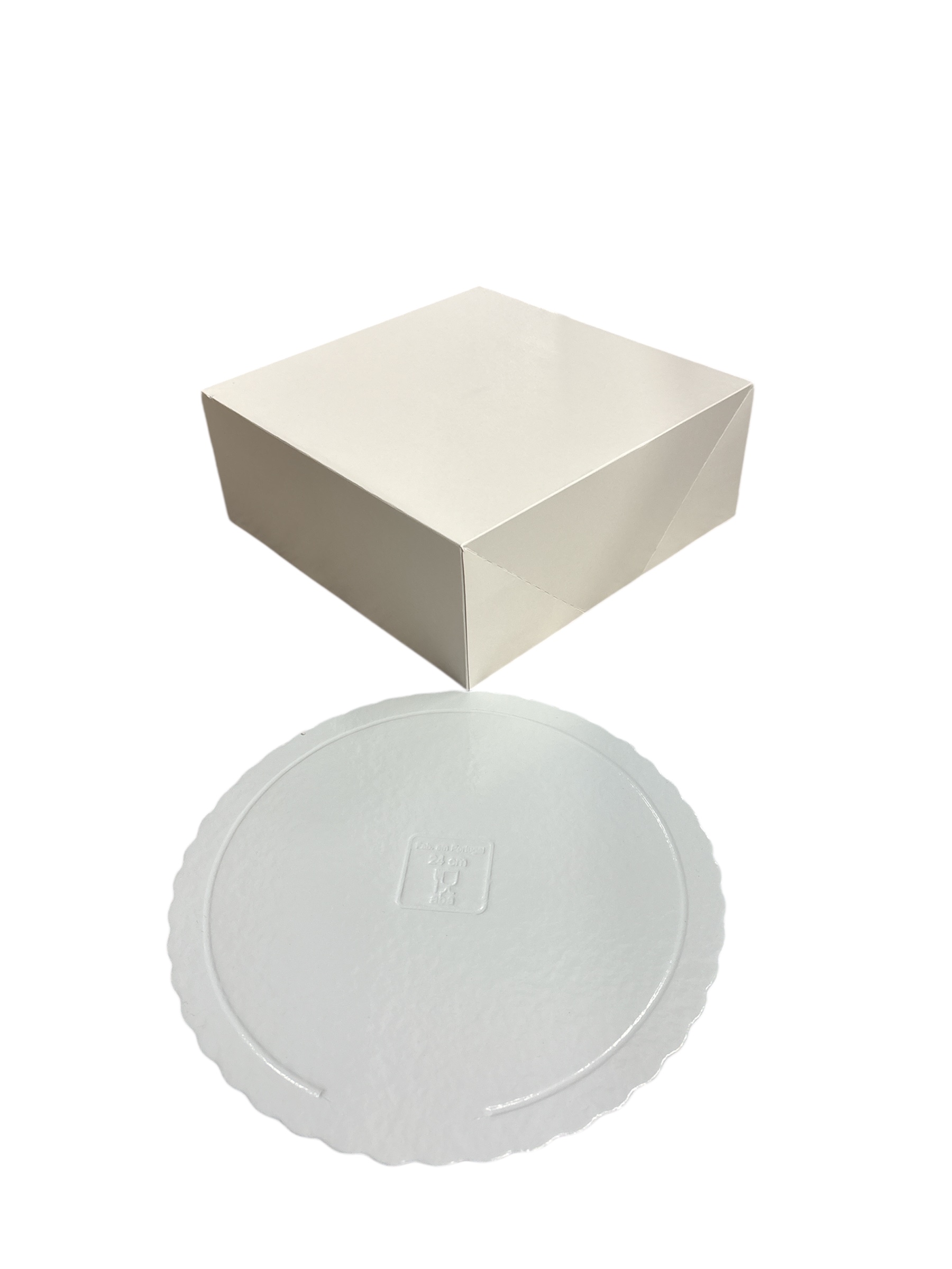Plaque de revers blanche 24cm avec boîte