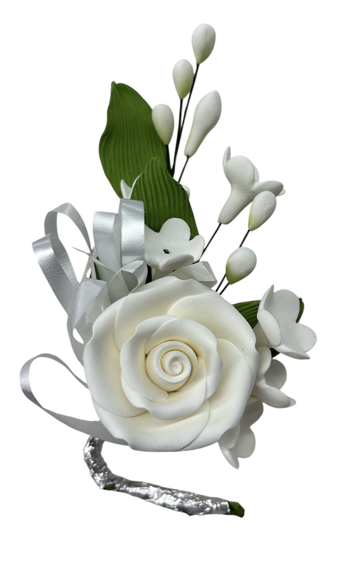 Branche de tuile blanche 11x5cm