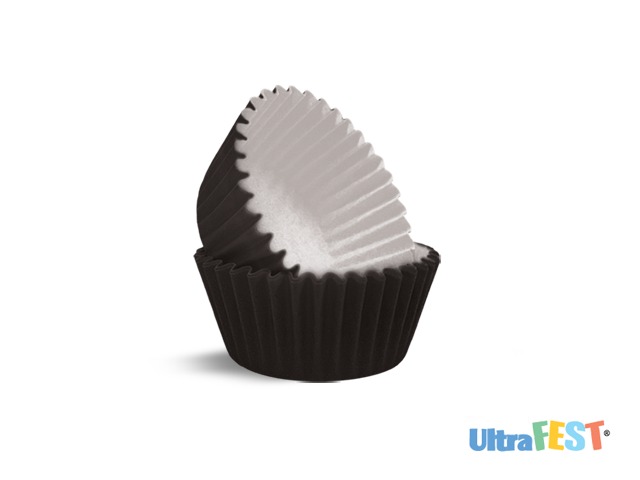 Moule en papier gourmand noir 2.5x2.5x3cm emb.100