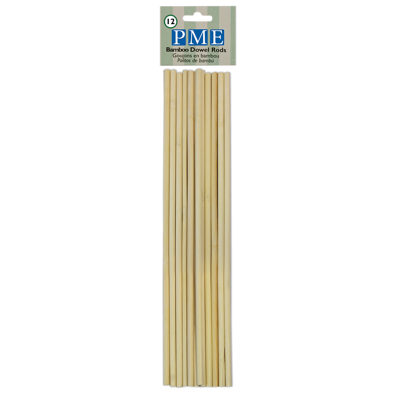 Piliers en bambou de 30 cm, paquet de 12