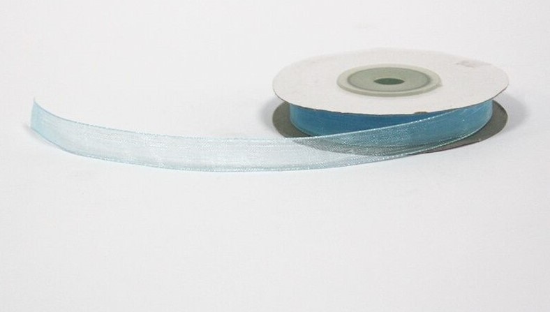 Ruban d’organza bleu 1cmx20mt