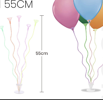 Support pour ballons colorés de 55 cm, 5 unités