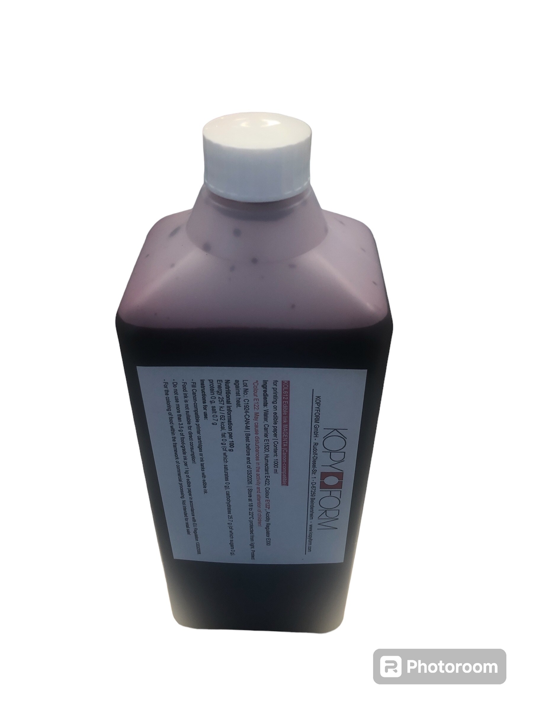 Encre alimentaire magenta pour recharges de cartouche 1