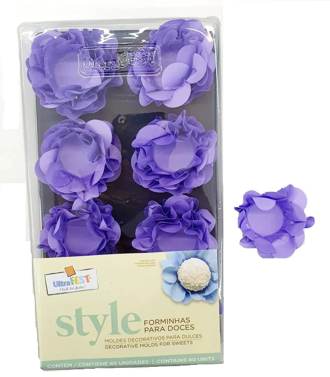 Forme de papier de style violet 40 unités.