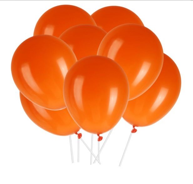 Ballons orange 30cm 8 pièces.