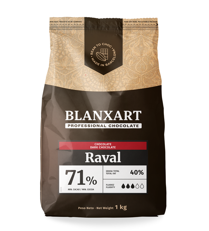 Pépites de chocolat noir (Raval) 71 % 1Kg