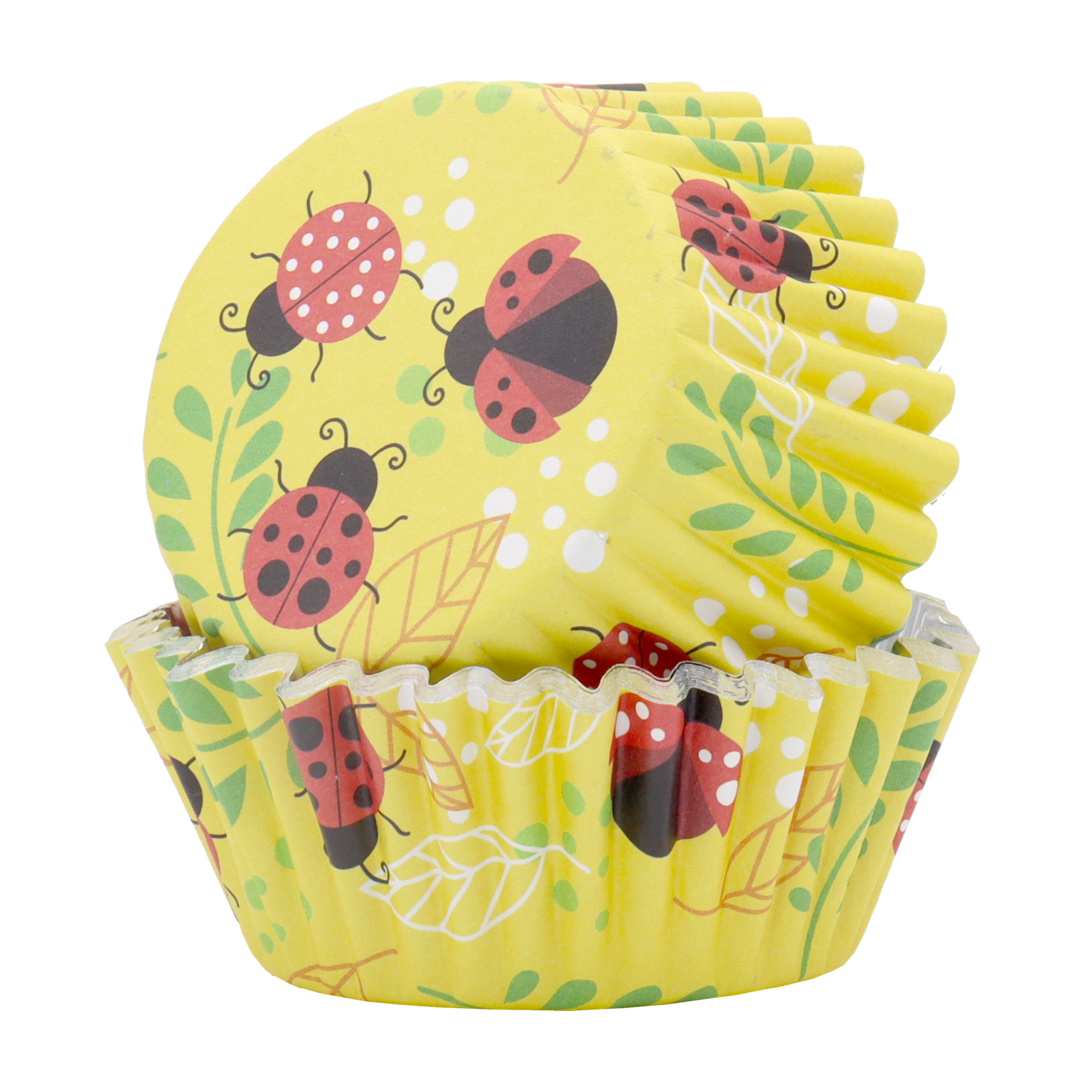 Moule en papier coccinelle 7 x 3 cm, paquet de 30