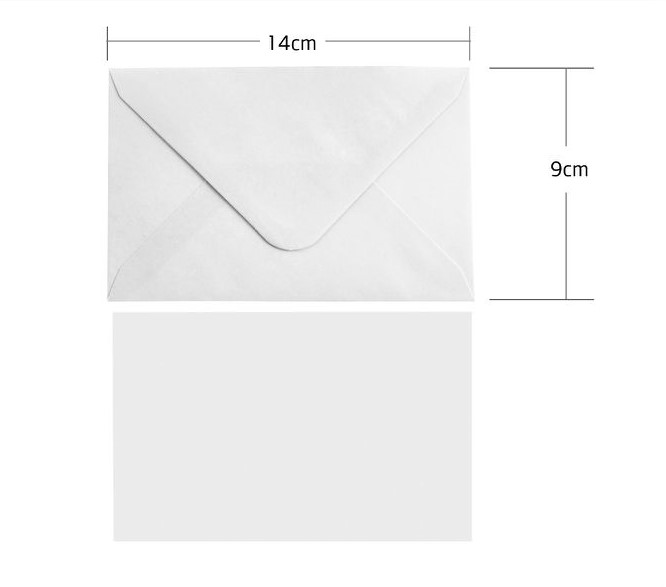 Enveloppe blanche 9x14cm 10Pcs