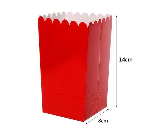 Boîte de pop-corn rouge 15x7.5x7.5cm emb.6