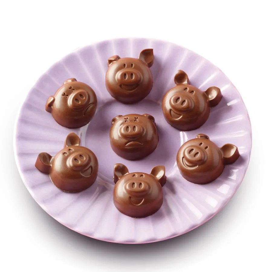 Moule en silicone Choco Pigs