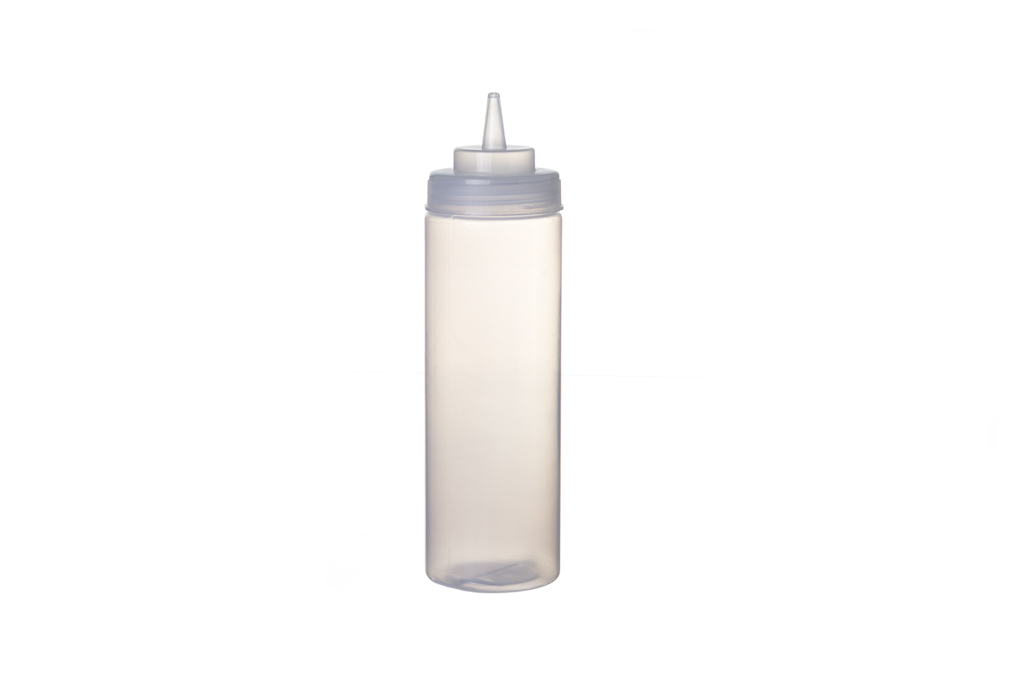 Bouteille de sauce pe transparente. 950 ml