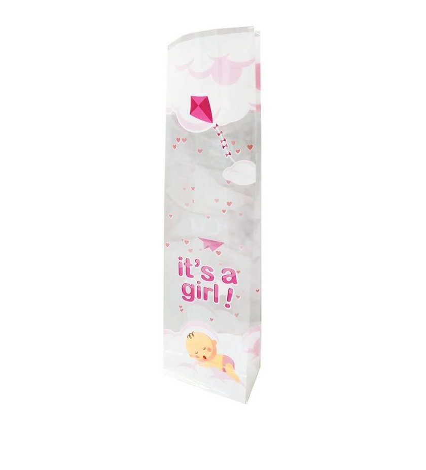 Sac en cellophane « it’s a girl » 60x40x220 mç.50