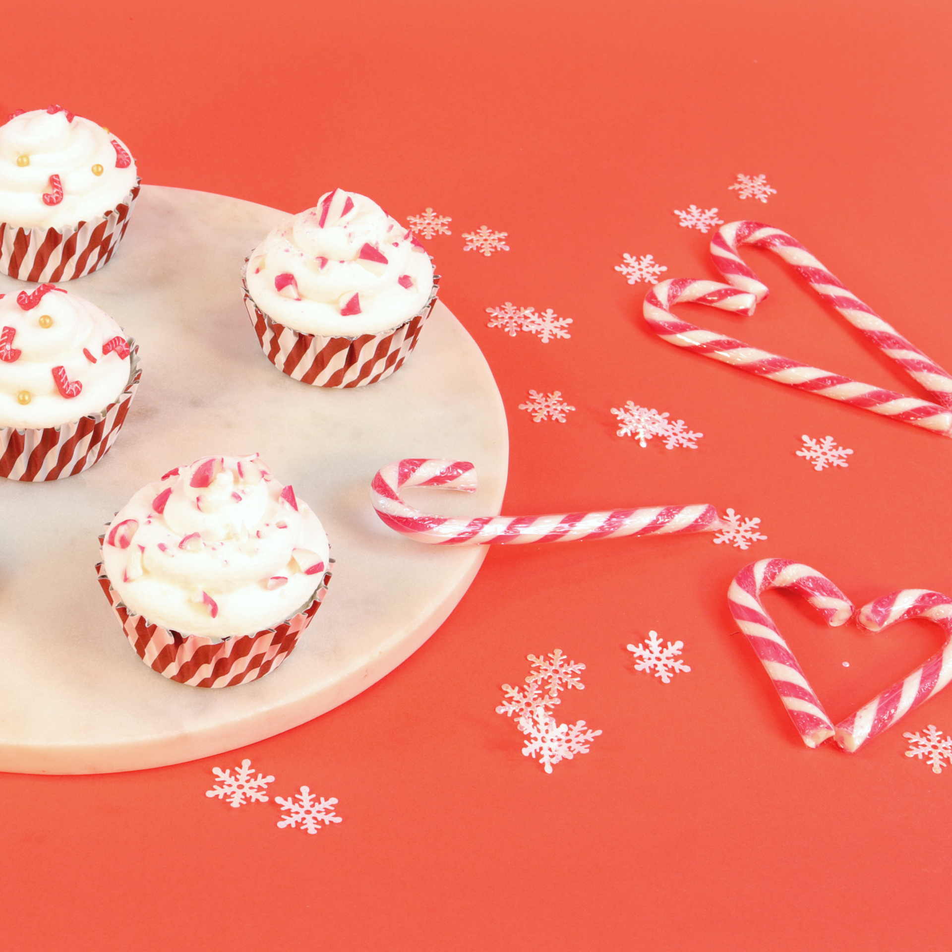 Canne de bonbon en papier (6 x 3 x 4 cm), paquet de 30