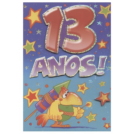 Carte d’anniversaire 13 ans